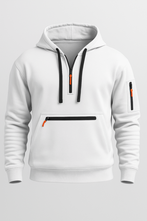 Zip-Accent Hoodie