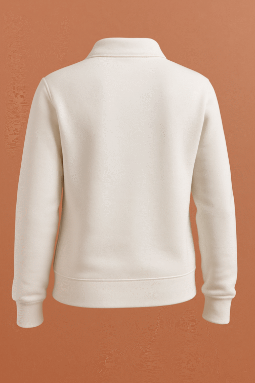 Quarter‑Zip Fleece Sweatshirt with Kangaroo Pocket QZ-AK018 - Image 4