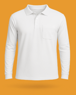 Long‑Sleeve Polo with Chest Pocket ST-AK017
