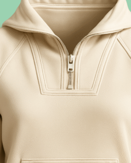 Half-Zip Hoodie with Kangaroo Pocket ZH-AK014