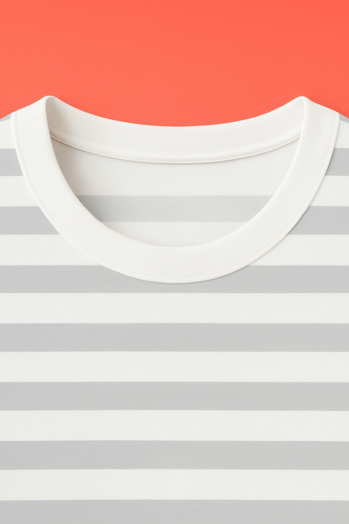 Striped Crewneck T‑Shirt  SC-AK022 - Image 2