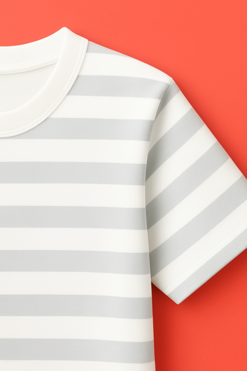 Striped Crewneck T‑Shirt  SC-AK022 - Image 4