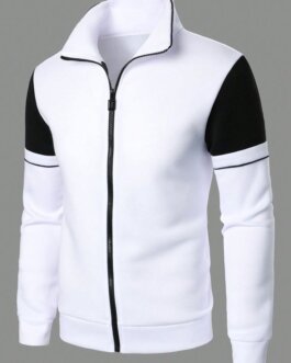 Men’s Color Block Zip-Up Sweatshirt ZS-AK023
