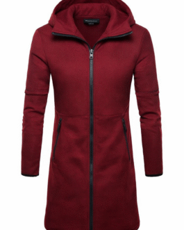 Women’s Longline Hooded Zip-Up Jacket ZJ-AK015